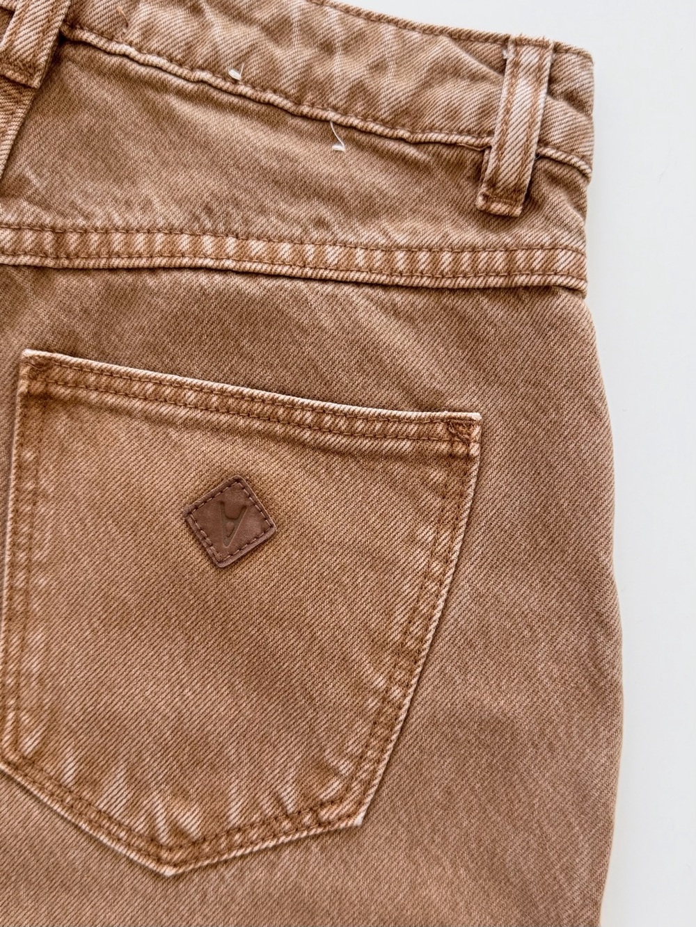 ABRAND A Carrie Camel Brown Wide Leg Jeans High Rise Cotton Denim US 24 Y2K - Picture 10 of 16